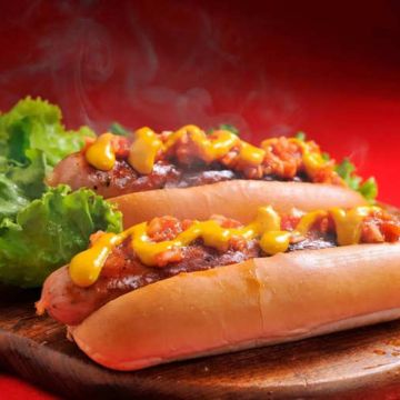All beef hot dog 