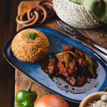 Jollof Rice W/ Beef Stew