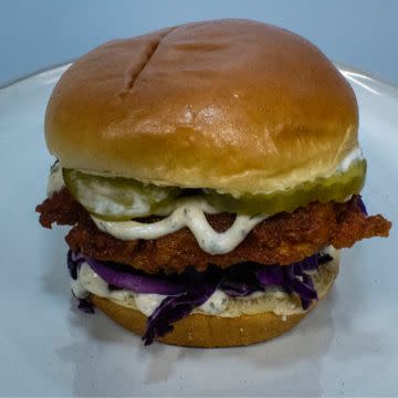 Yummy fried chicken sandwich