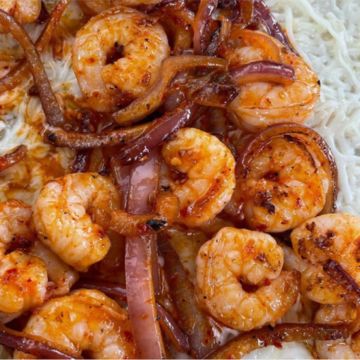 Shrimp enchilado quesadilla 
