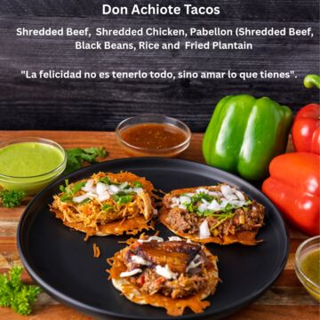 3 Achiote Tacos (Fried Cheese on tortilla)