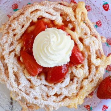 STRAWBERRY OR CHOCOLATE FUNNEL CAKES