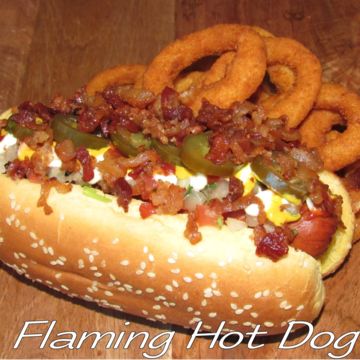 Angus Flaming Hot Dog 