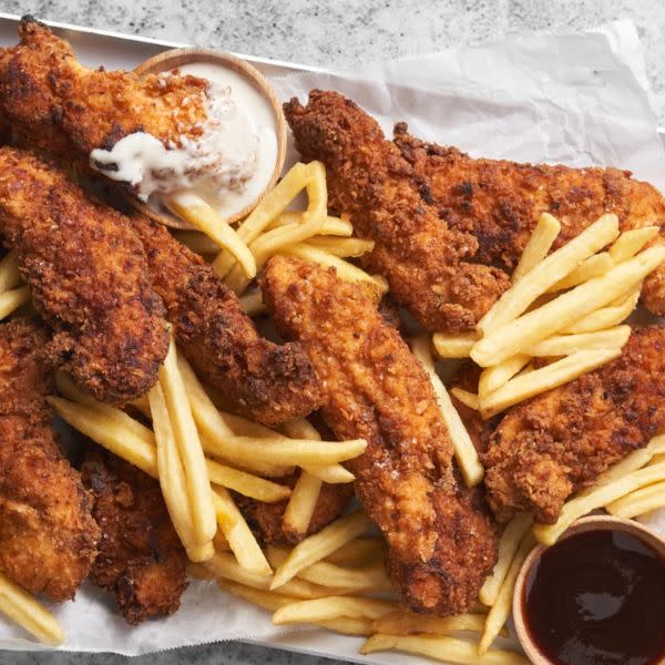 Chicks in the Nest (Chicken Tenders & Fries)