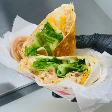 Turkey Barbecue Wrap and Fries