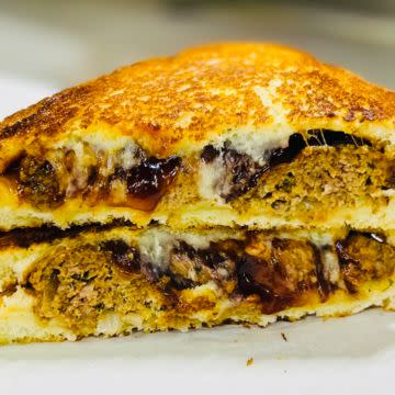 BBQ Meatloaf Grilled Cheese