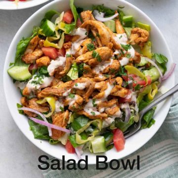 Shawarma Bowl Over Salad or Rice 