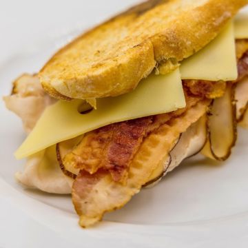 Turkey Bacon Swiss - Half Grilled Sandwich
