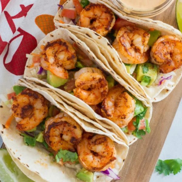4 Spicy Shrimp Tacos/ Camaron Ranchero