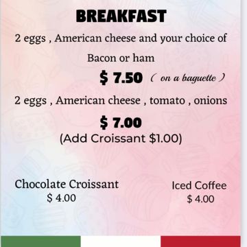 Breakfast Menu