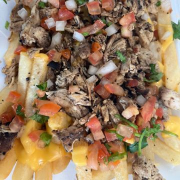 Loaded jerk fries