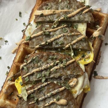 Sausage and Egg Waffle