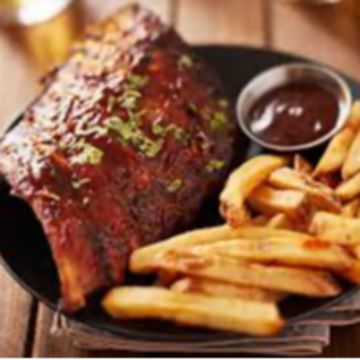 Ribs & Fries Plate 