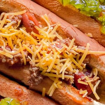 Chili Cheese Dog and Fries