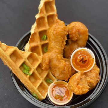 Drip Chicken and Waffles 