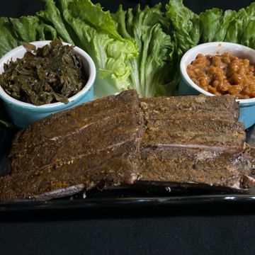 1/2 rack ribs dinner platter