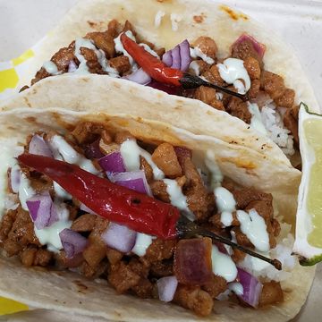 Sisig Pork Belly Tacos