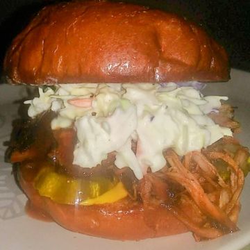 Smoked pulled pork sandwiches