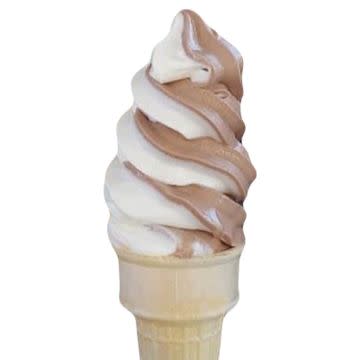 Soft serve or hand dipped in a cone or cup 