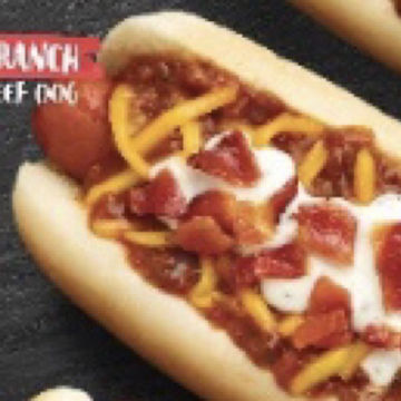 All Beef Bacon Ranch Chili Cheese Dog