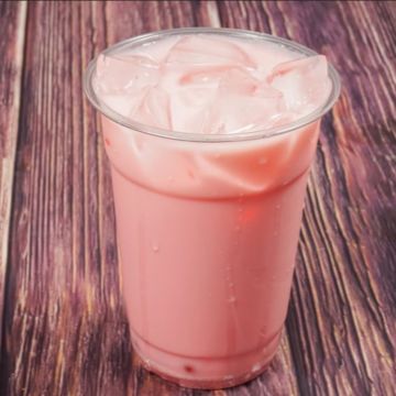 Strawberry Milk Tea with Crystal Boba