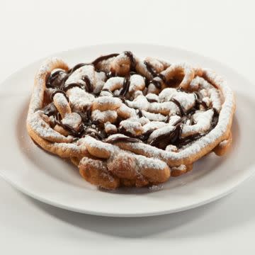 Chocolate fudge funnel cake