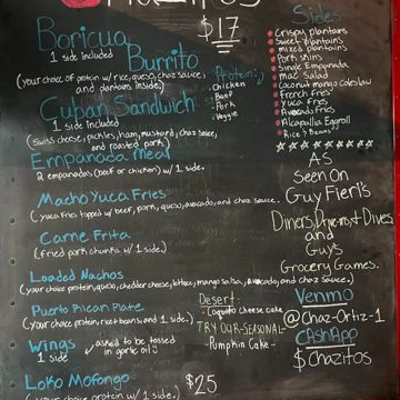 Food Truck Classic menu
