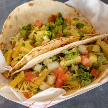 Jamaican Pineapple Chicken Tacos 