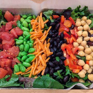 Veggie Protein Bowl (Garden Salad with Beans and Veggies)