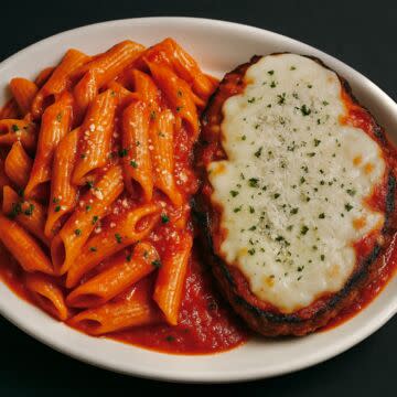 Chicken Parmesan + Pasta Marinara