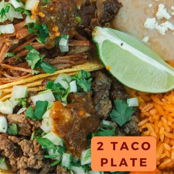 2 Taco Plate - School Special with a drink