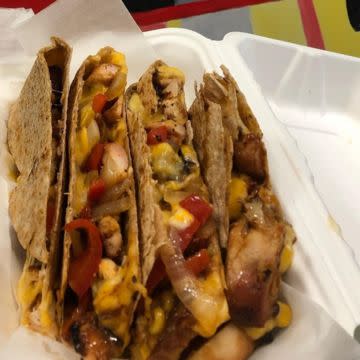 Quesadilla - Choice of BBQ Grilled Chicken, BBQ Pulled Pork, Fried Chicken or Vegetarian