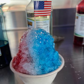 One of the many to choose from *pictured* USA *Specialty* Snow Cone $9, Large size $7,Regular size $6