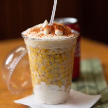 corn in a cup.