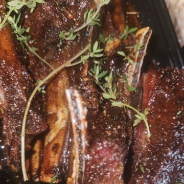Alabama Ali's meat only 8 oz pecan wood smoke lamb rib tips