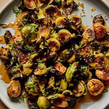 Roasted and Glazed Brussel Sprouts.