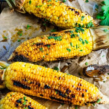 Smoked corn on the cob 
