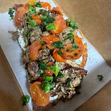 “Souvla” Slow Roasted Pork Flatbread