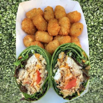 Grilled Chicken Wrap w/ Tots