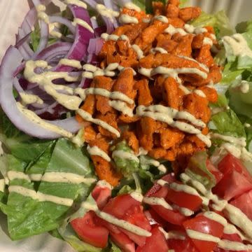 Buffalo Chik’n Caesar Salad 