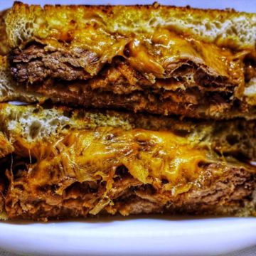 BBQ Brisket Grilled Cheese w/ Fries