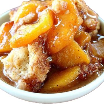 Peach Cobbler slice 