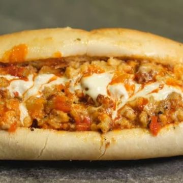 Buffalo Cauliflower Cheesesteak 