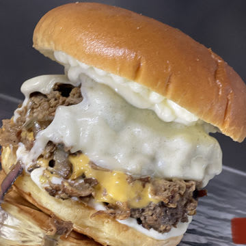 Philly Cheesesteak Burger Combo 