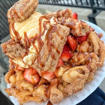 Churro Bites Funnel Cake 