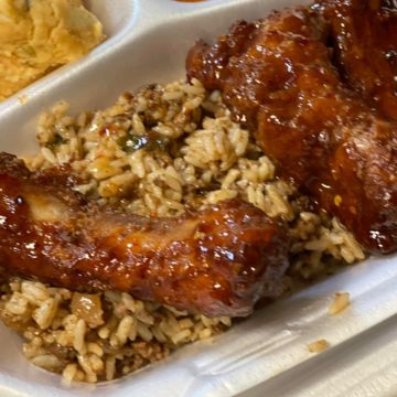 Fried Ribs w/ Rice Dressing 