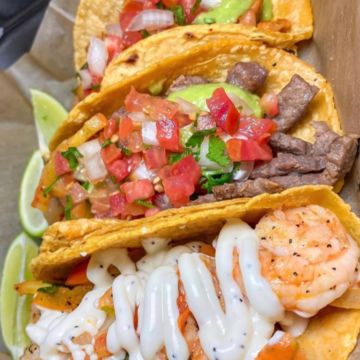 Surf and turf tacos
