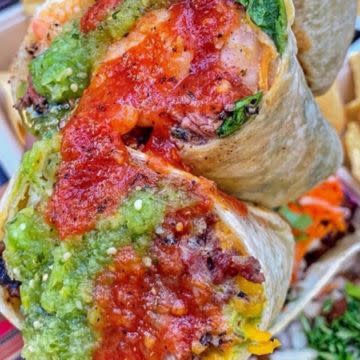 Burrito,  choice, steak , chicken or pastor burrito