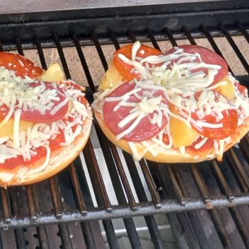 Pineapple Pufferfish Pizza Bagel