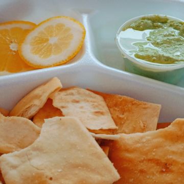 Tsunami Edamame Hummus Dip + Pita Chips